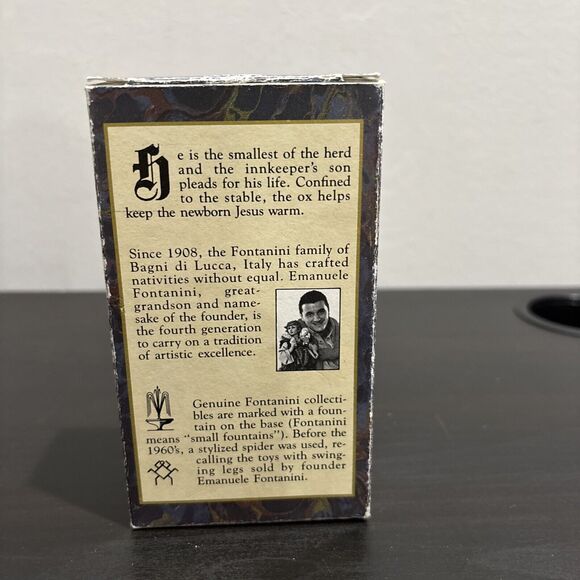 FONTANINI Nativity Heirloom Collection THE OX -Standing 1992 52430 W/ Box & Card - Picture 11 of 14